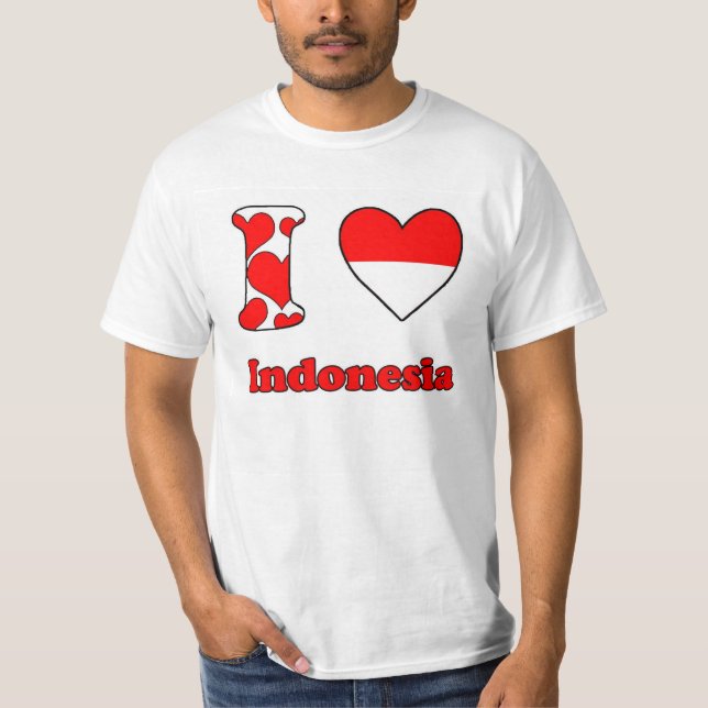 T-shirts I love Indonesia (Frente)