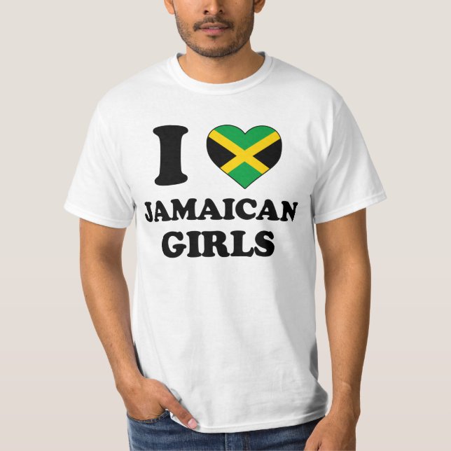 T-shirts I love Jamaican Girls (Frente)