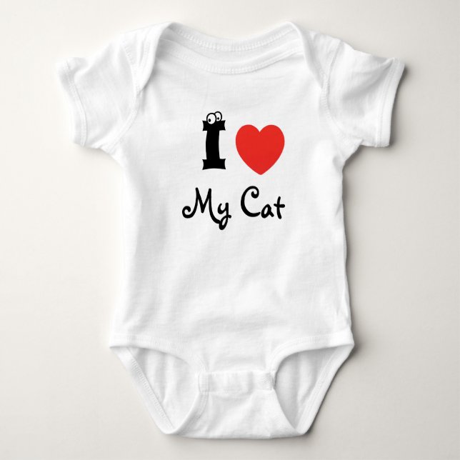 T-shirts I love my cat (Frente)