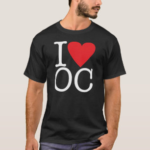 T-shirts I Love Orange County (Branco/Vermelho)