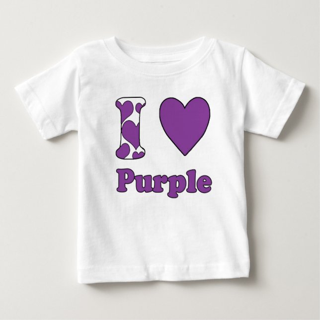 T-shirts I love Purple (Frente)