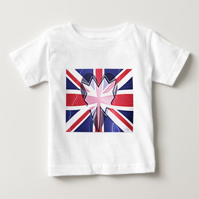T-shirts "I Love UK" Art Impressão (Frente)