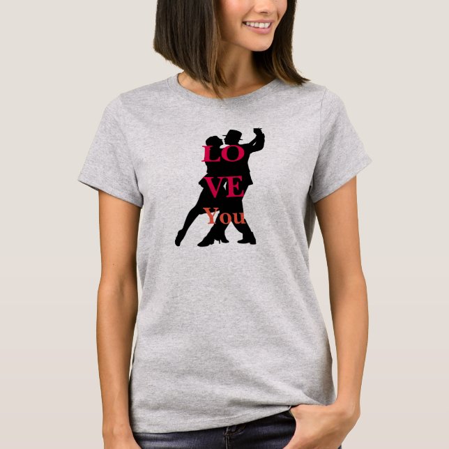 T-shirts I love you tango (Frente)