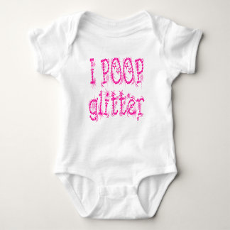 T-shirts I Poop Glitter Pink Baby One