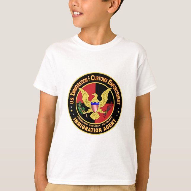 T-shirts ICE - Imigração e Aplicação de Alfândegas (Frente)