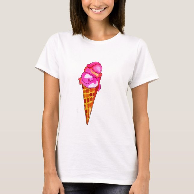 T-shirts icecream gelato comida (Frente)