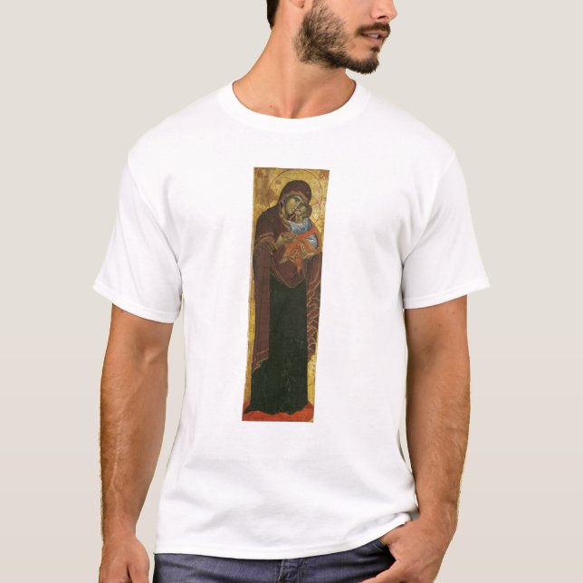 T-shirts Ícone conhecido como o "Virgin do Tsar Dushan", (Frente)