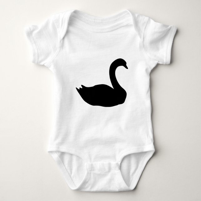 T-shirts ícone da cisne preta (Frente)