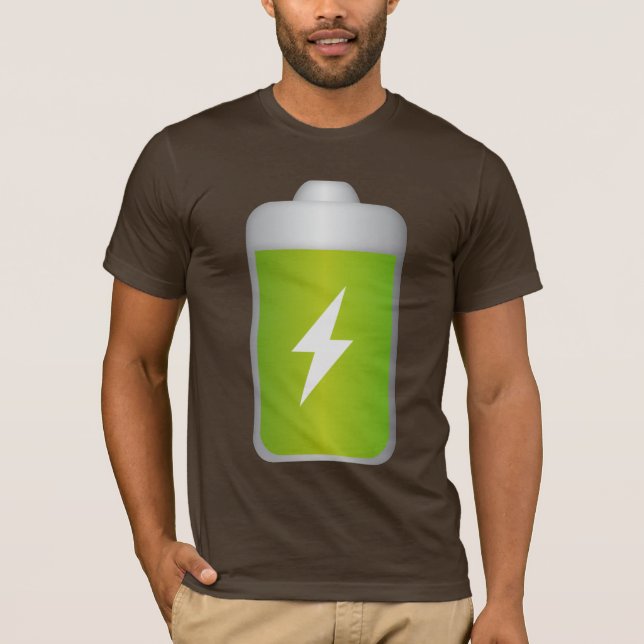 T-shirts ícone de bateria de íon de lítio (Frente)