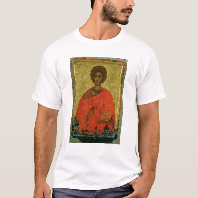 T-shirts Ícone de St. Pantaleon de Nicomedia (Frente)