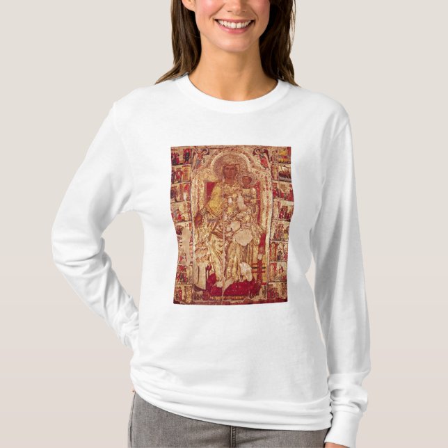 T-shirts Ícone do Virgin e da criança, c.1300 (Frente)