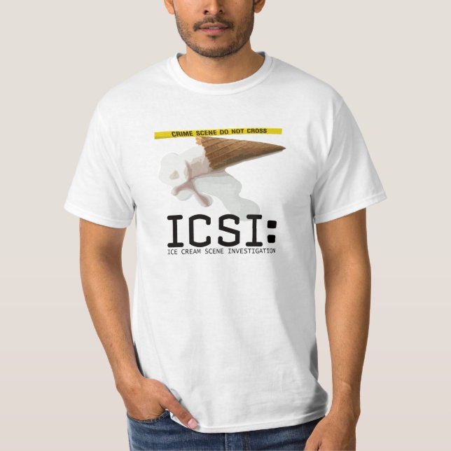 T-shirts ICSI: T engraçado da investigação da cena do (Frente)