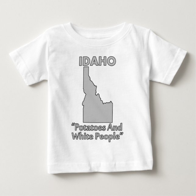T-shirts Idaho - Batatas E Pessoas Brancas (Frente)