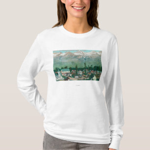 T-shirts Ideia aérea da área residente da cidade
