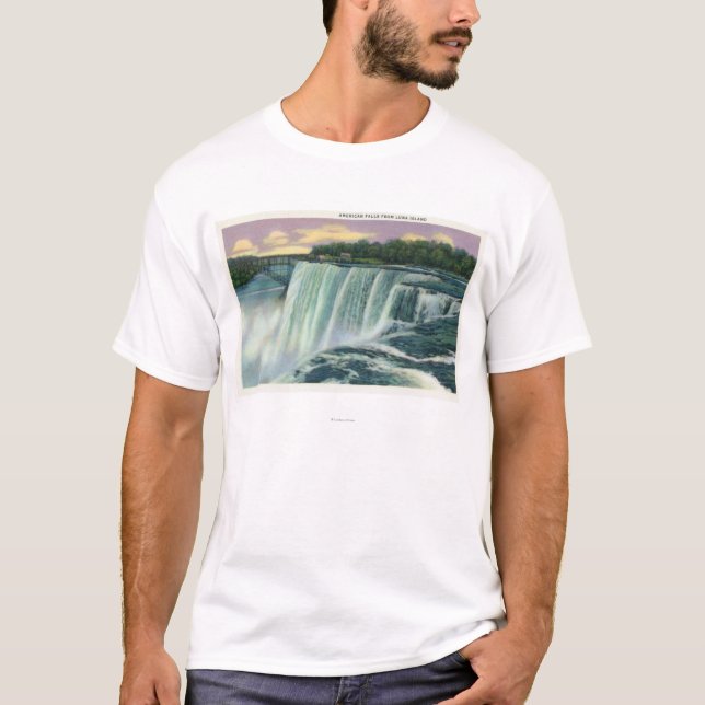T-shirts Ideia da ilha de Luna de quedas americanas (Frente)