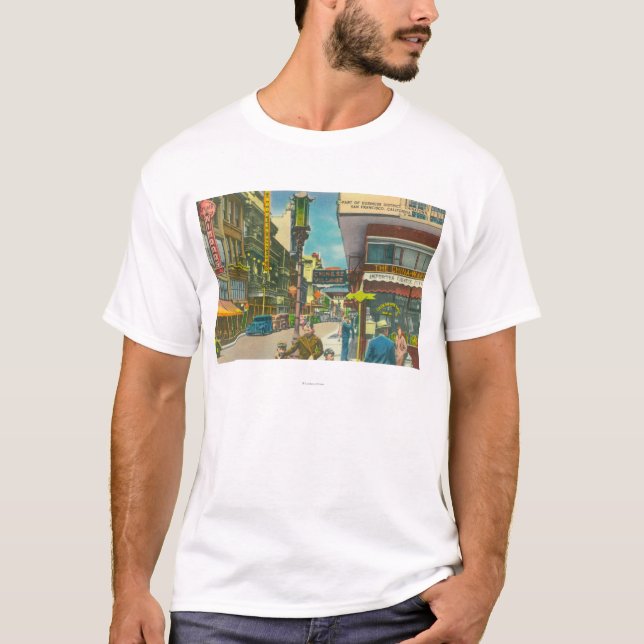 T-shirts Ideia da seção do negócio de Chinatown (Frente)