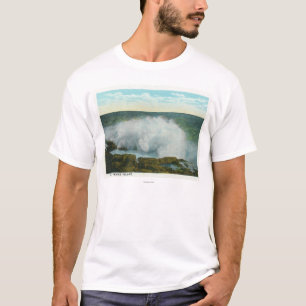 T-shirts Ideia de Portland, ilha de MainePeaks do surf
