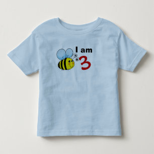T-shirts ideia de presente de abelha aniversário de 3 anos