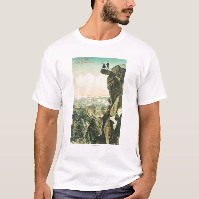 T-shirts Ideia do ponto da geleira que olha sobre Yosemite (Frente)