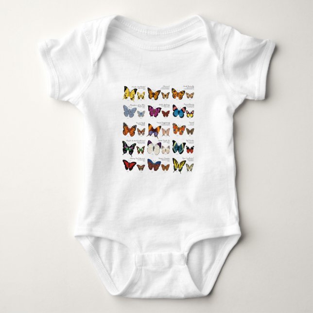 T-shirts Identificação da borboleta (Frente)