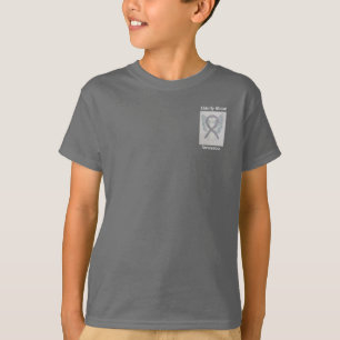 T-shirts Idosos Abuso Prata Sensibilização Fita Angel Tee