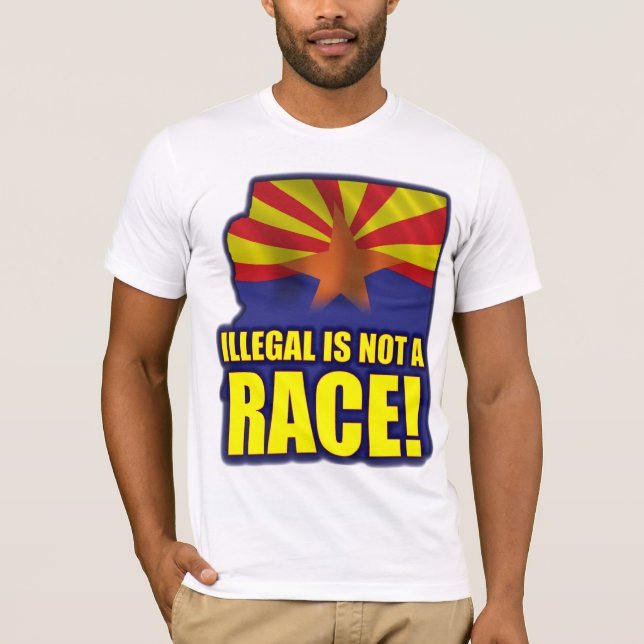 T-shirts Ilegal não é uma raça (Frente)