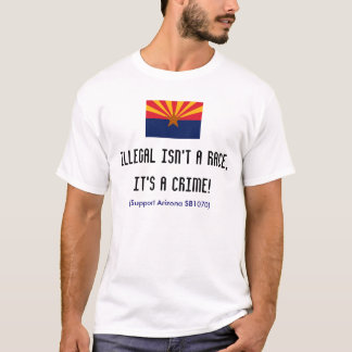 T-shirts Ilegal não é uma raça, ele é um TShirt do crime