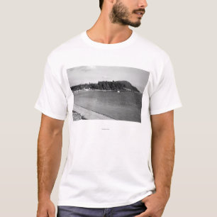 T-shirts Ilha de Lummi, WA - vista da fotografia da baía d