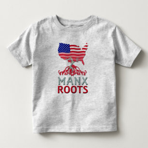 T-shirts Ilha de Man Manx American Toddler Tee