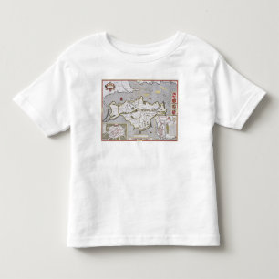 T-shirts Ilha do Wight, gravada por Jodocus Hondius
