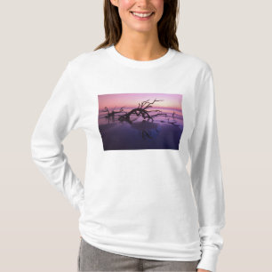 T-shirts Ilha GA Jekyll, Cemitério de árvores na praia em