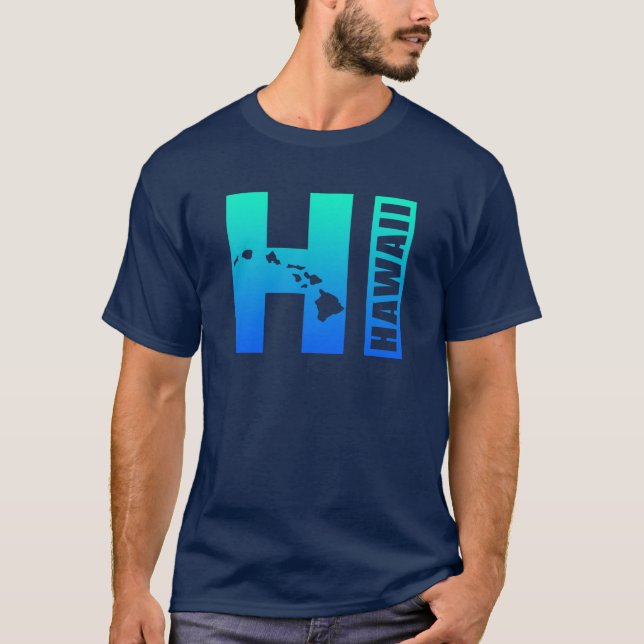 T-shirts Ilhas de Havaí - HI (Frente)