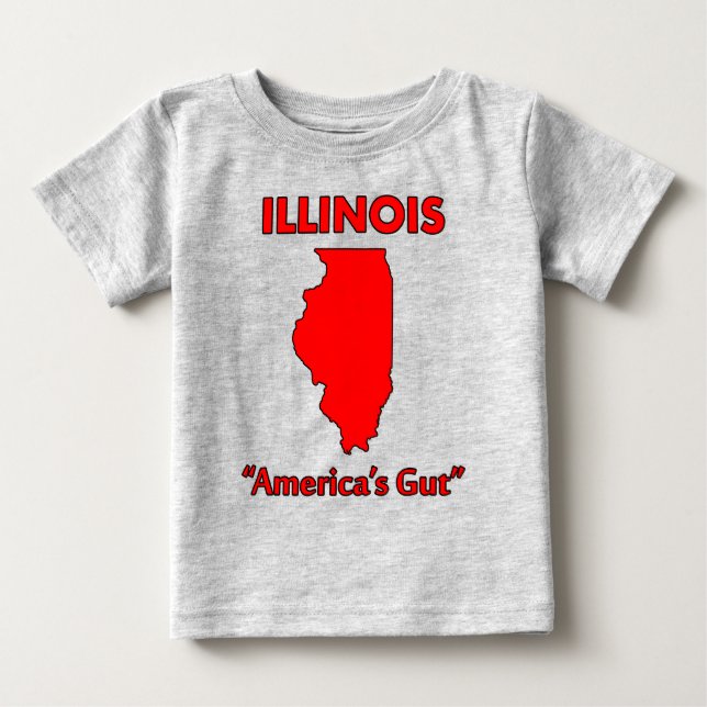 T-shirts Illinois - O Estômago da América (Frente)