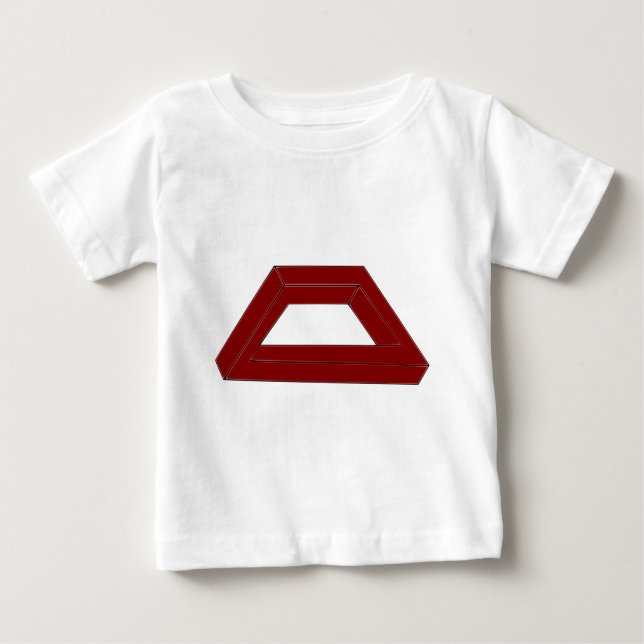 T-shirts Ilusão óptica do Trapezoid impossível (Frente)
