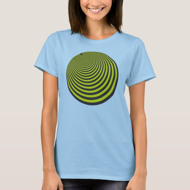 T-shirts Ilusões de esfera amarela e negra (Frente)