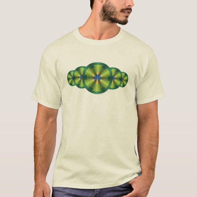 T-shirts Ilusões de Peacock Camisa-Luz Masculina (Frente)