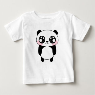 T-shirts Ilustração bonito do urso de panda