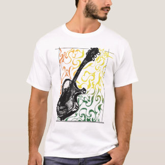 T-shirts Ilustração da guitarra da reggae