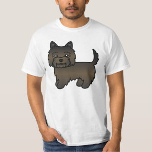 T-shirts Ilustração de Cachorro de Terrier Cairn do Brindle