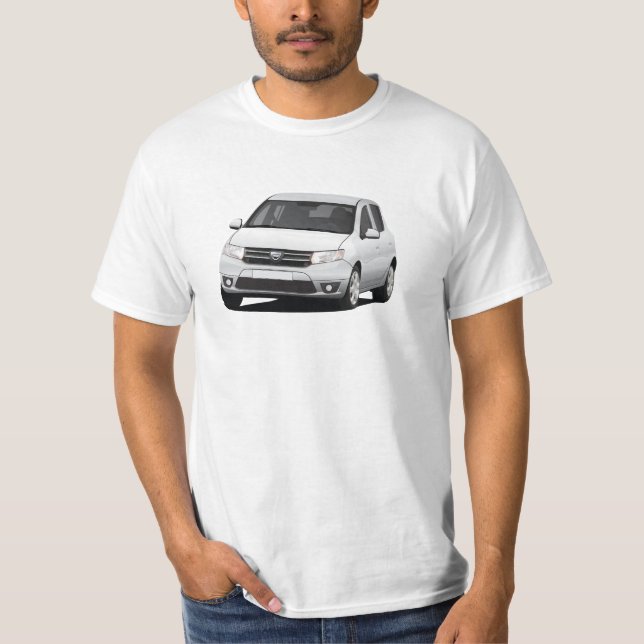 T-shirts Ilustração de Dacia Sandero - cinza de prata (Frente)