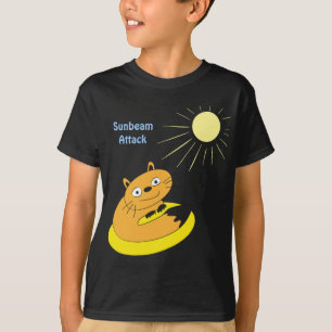 T-shirts Ilustração de Humor de Gato Introvertido Aconchega