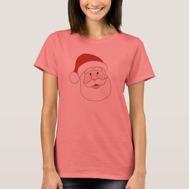 T-shirts Ilustração de Papai Noel (Frente)
