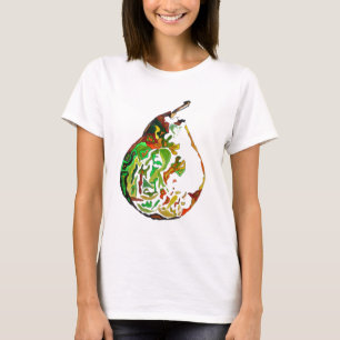 T-shirts Ilustração de pop de de fruta de pintura de pera