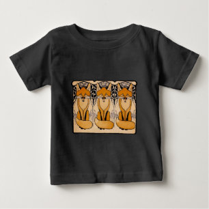 T-shirts Ilustração de Raposas Art Nouveau Vida Selvagem