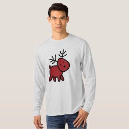 T-shirts Ilustração de Reinador de Natal Vermelho