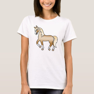 T-shirts Ilustração de Trote para a Frente de Cavalo Palomi