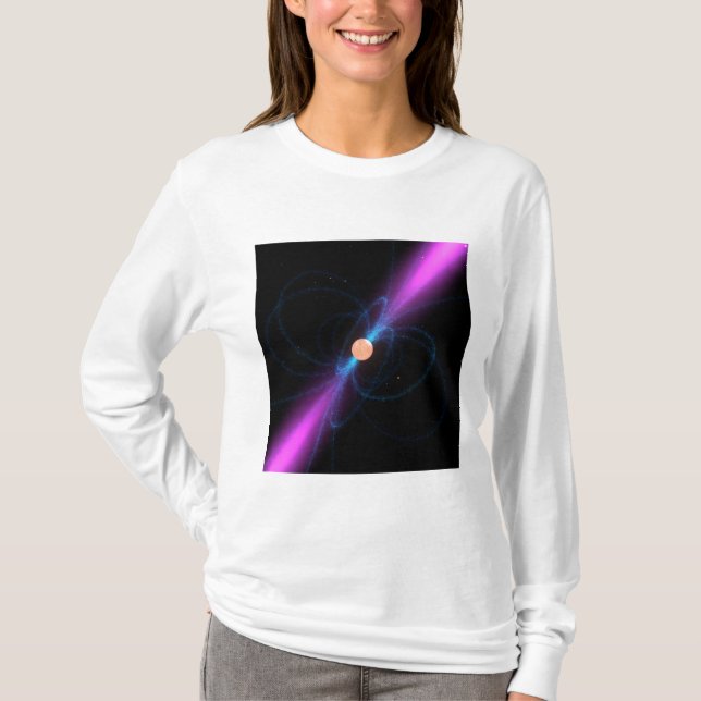 T-shirts Ilustração de um pulsar (Frente)