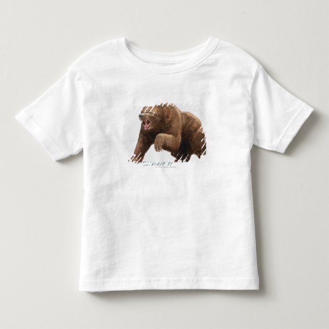 T-shirts Ilustração de um urso de Brown (Frente)