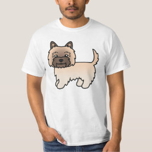T-shirts Ilustração do Cão de Cartoon Terrier do Cairn Whea