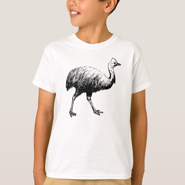 T-shirts Ilustração do Cassowary (Frente)